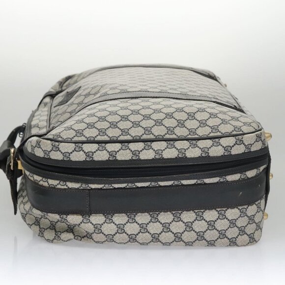 GUCCI GG Supreme Travel Case PVC Leather Navy Gold Auth - Picture 11 of 15